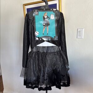 Adult Black and Gray Jack Skellington Costume